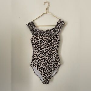 Ruffle cheetah swimsuit